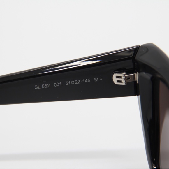 NEW SL552 001 SAINT LAURENT SL 552 001 WOMEN CAT EYE FRAME SUNGLASSES - Picture 11 of 13